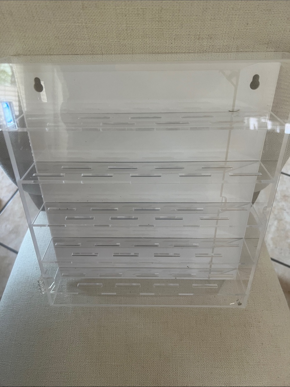 Clear Acrylic Wall-Mount nail polish organizer